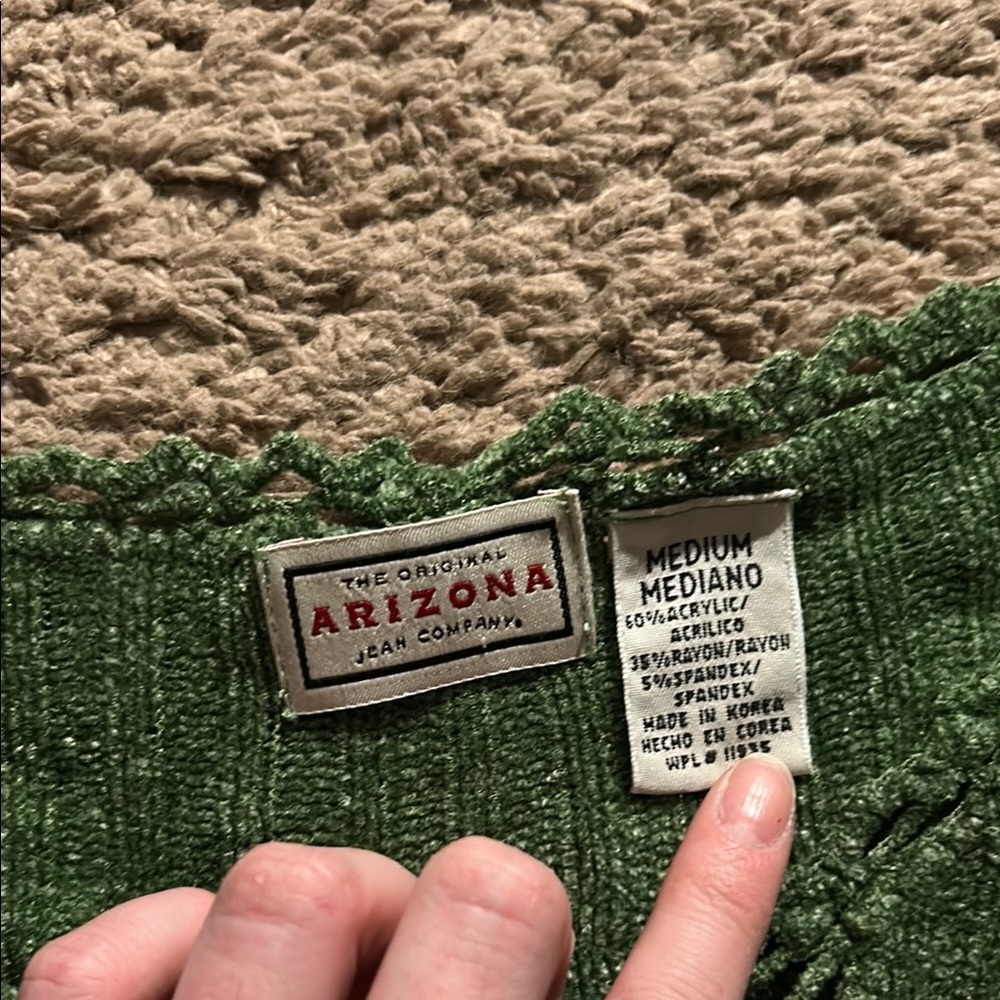 Arizona Jean Company Green Crew Neck Sweater - Picture 2 of 7